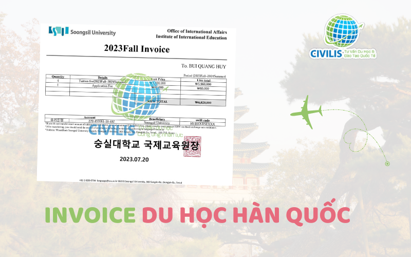 Invoice du học Hàn Quốc là gì?